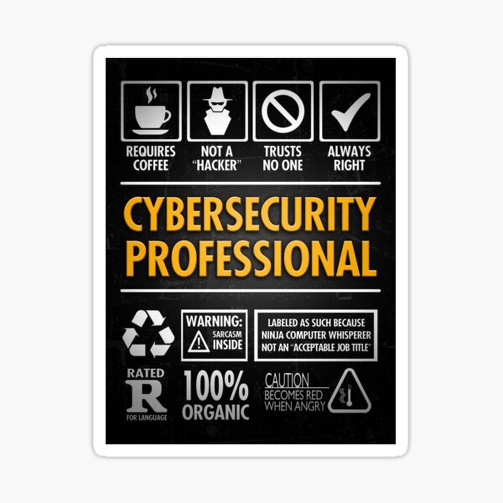 Cybersecurity Not A Hacker Wall Art