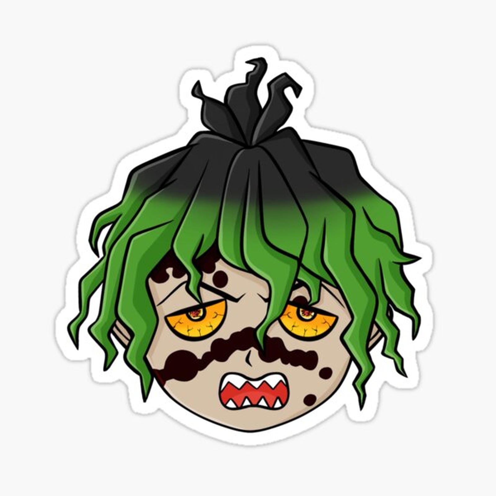 Demon Gyutaro one of Twelve Demon Upper Moons Head Logo