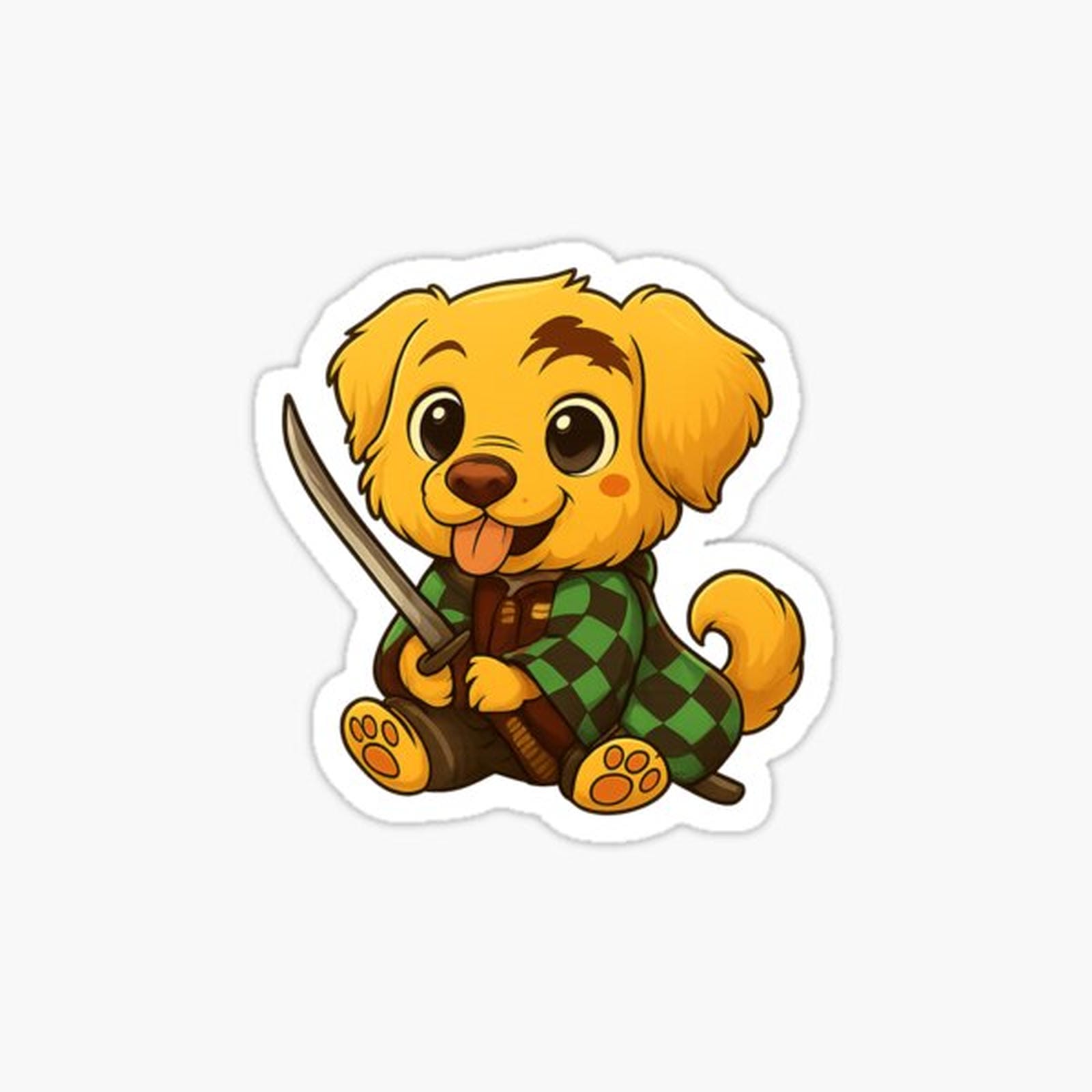 demon slayer Tanjiro golden retriever