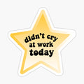 didn't cry at work today