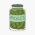 Dill pickle jar illustration