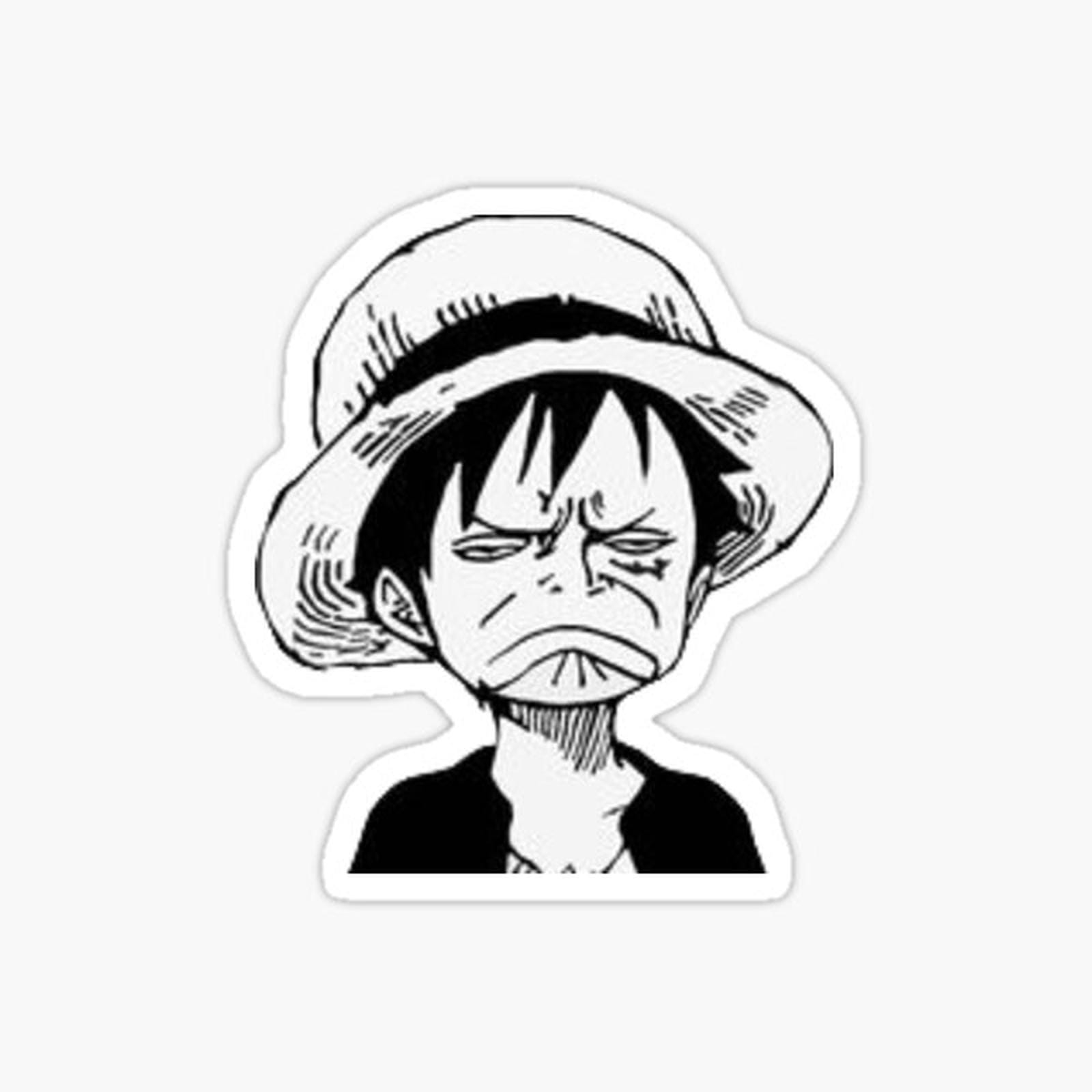 Disappointed Luffy One Piece Minimalistic