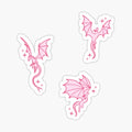 dragons and stars pink