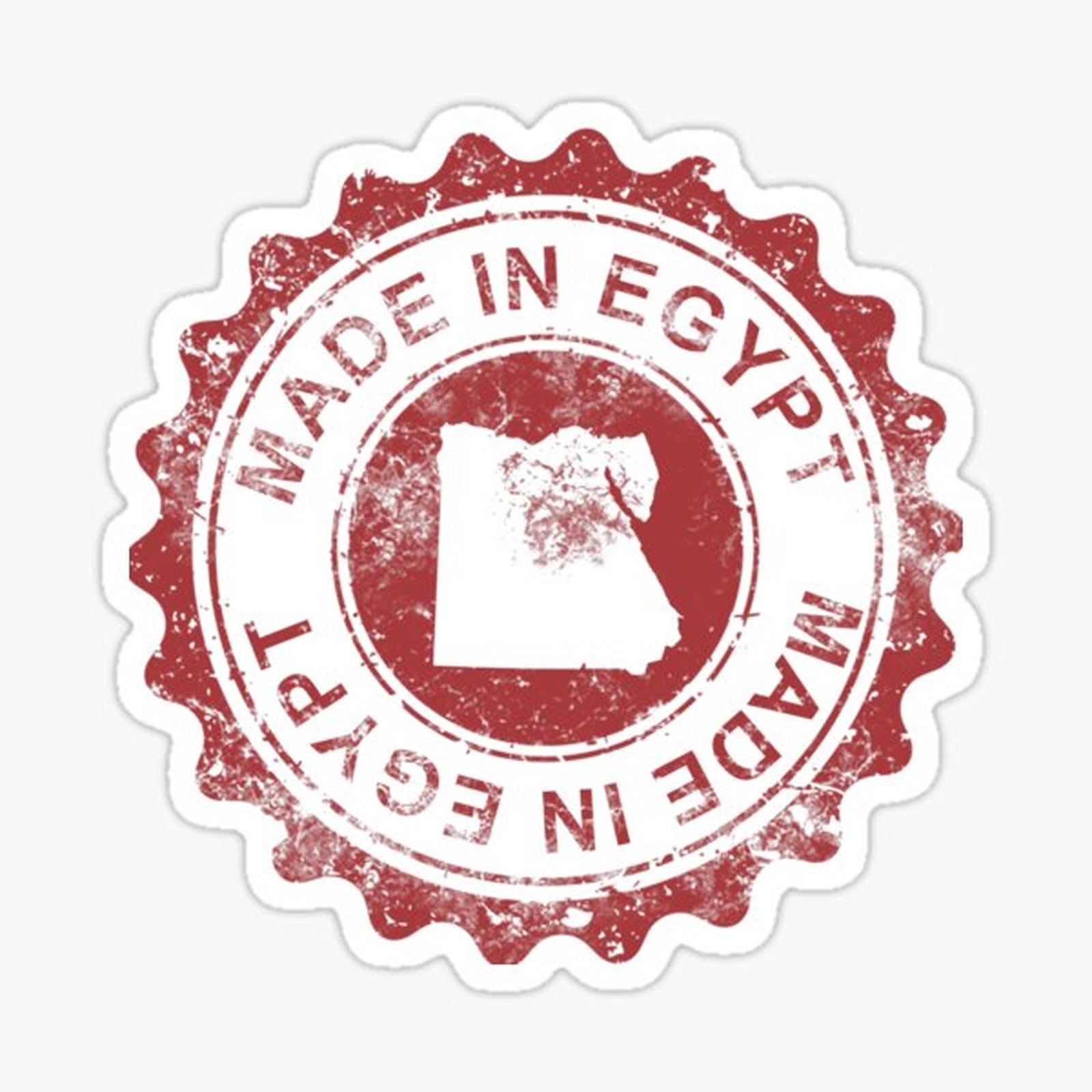 Egypt red stamp