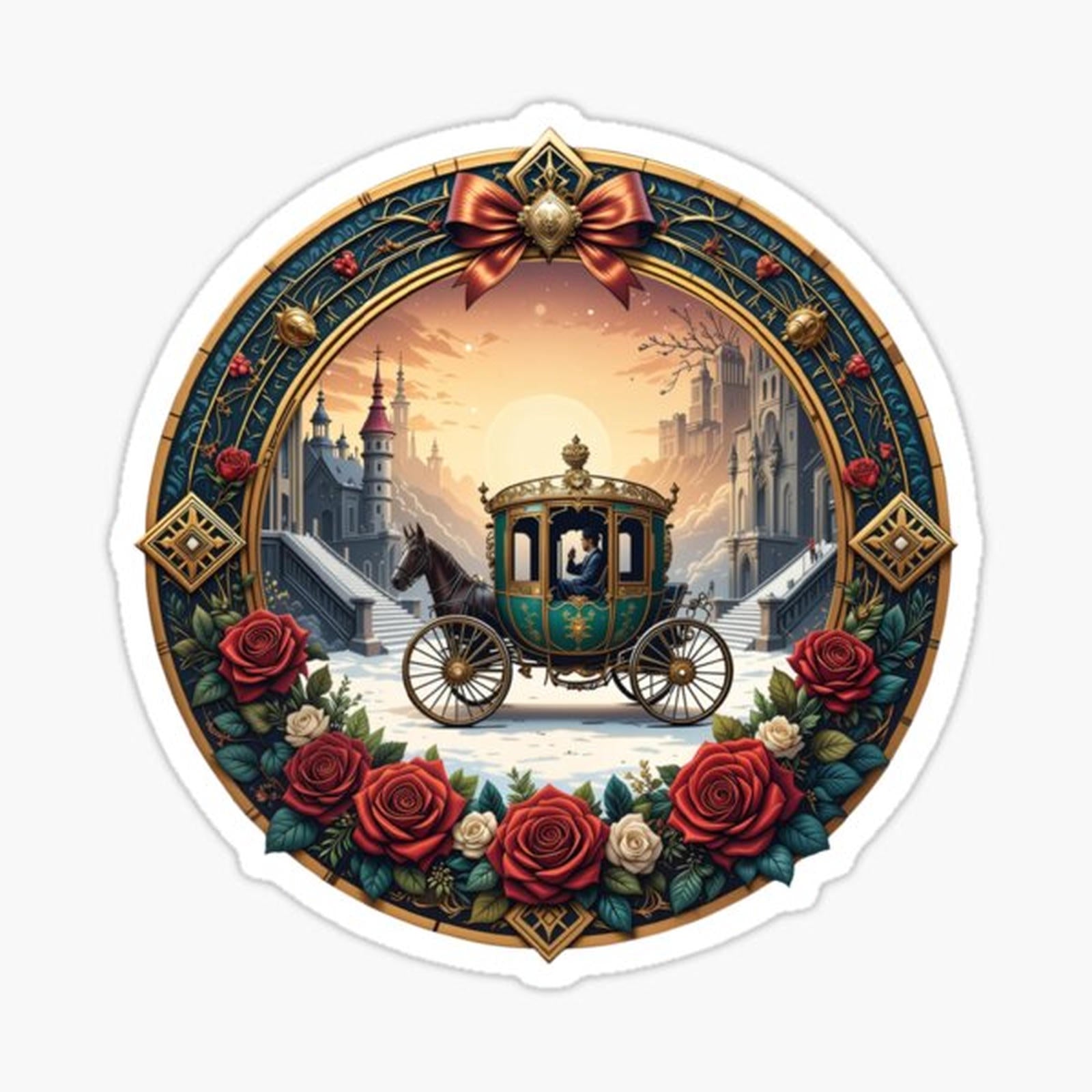 Elegant Royal Carriage Winter Art