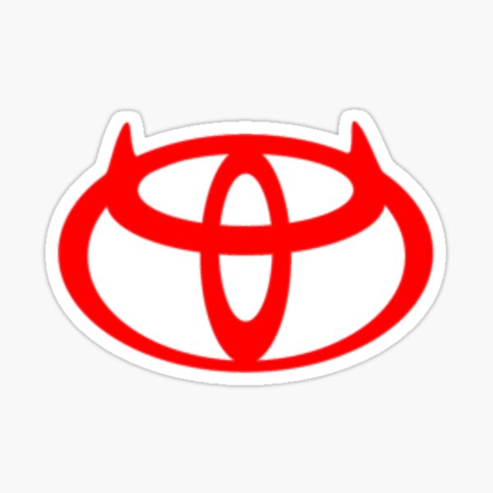 Evil Toyota logo red