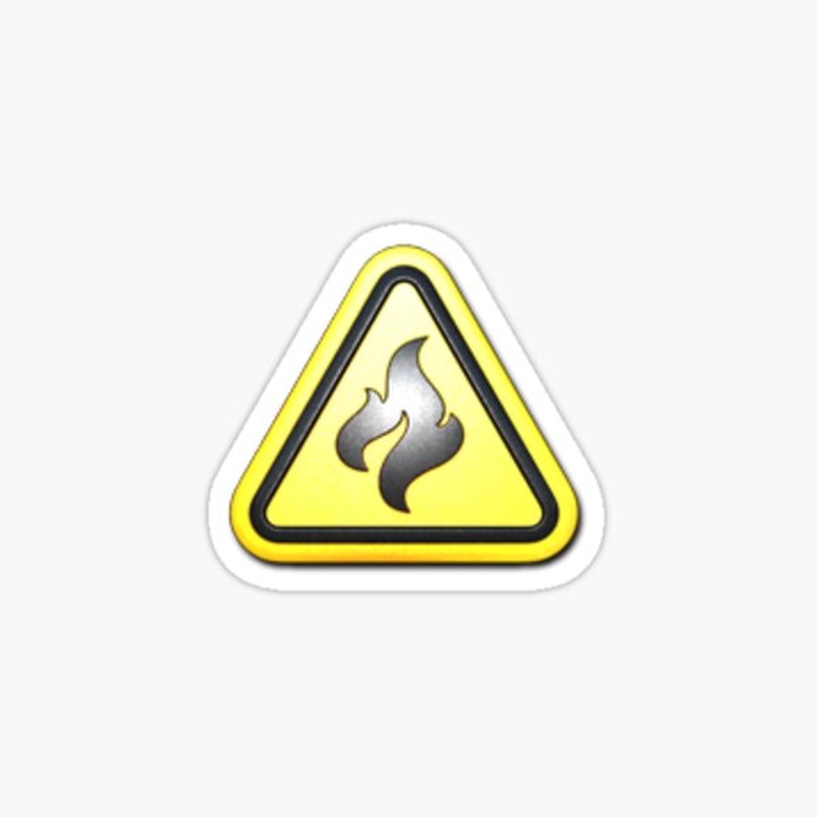 Flammable Foil Sticker