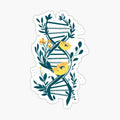 Floral Watercolor DNA flowers trees dna structure