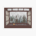 Foggy Forest Window