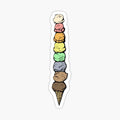Giant Rainbow Ice Cream Cone - Single