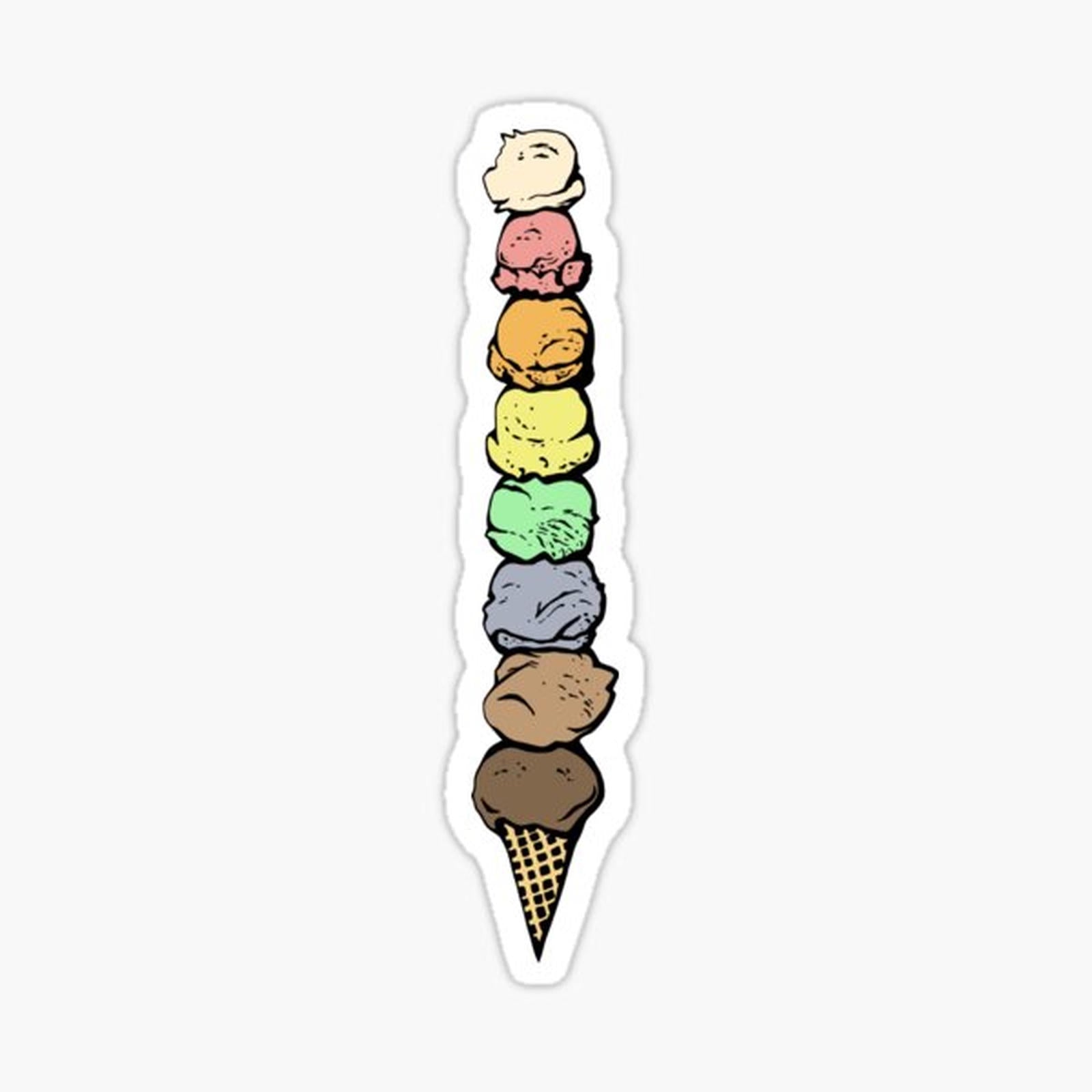 Giant Rainbow Ice Cream Cone - Single