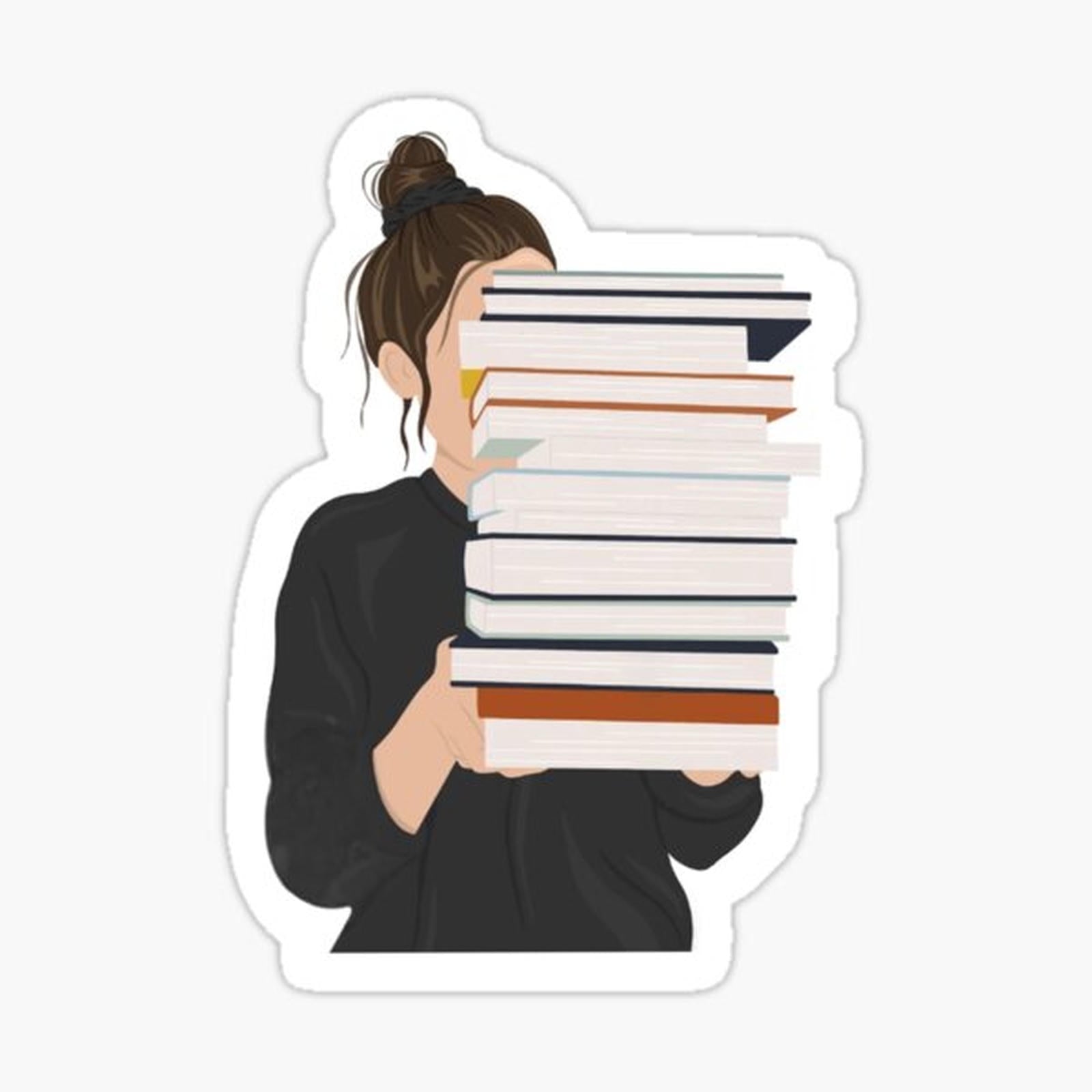 girl with stack