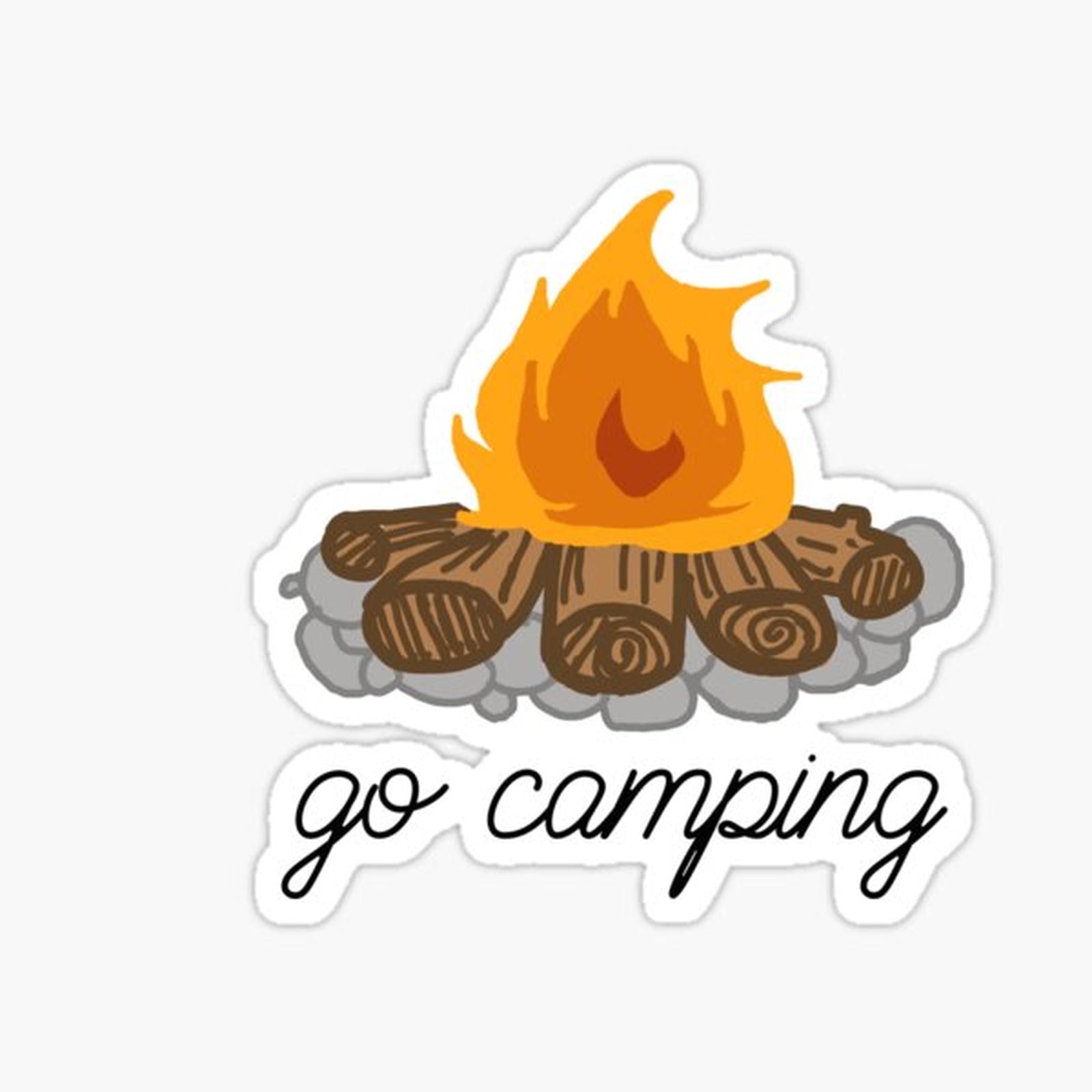 go camping campfire