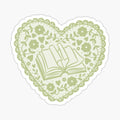 green bookish heart