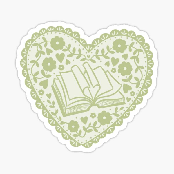 green bookish heart