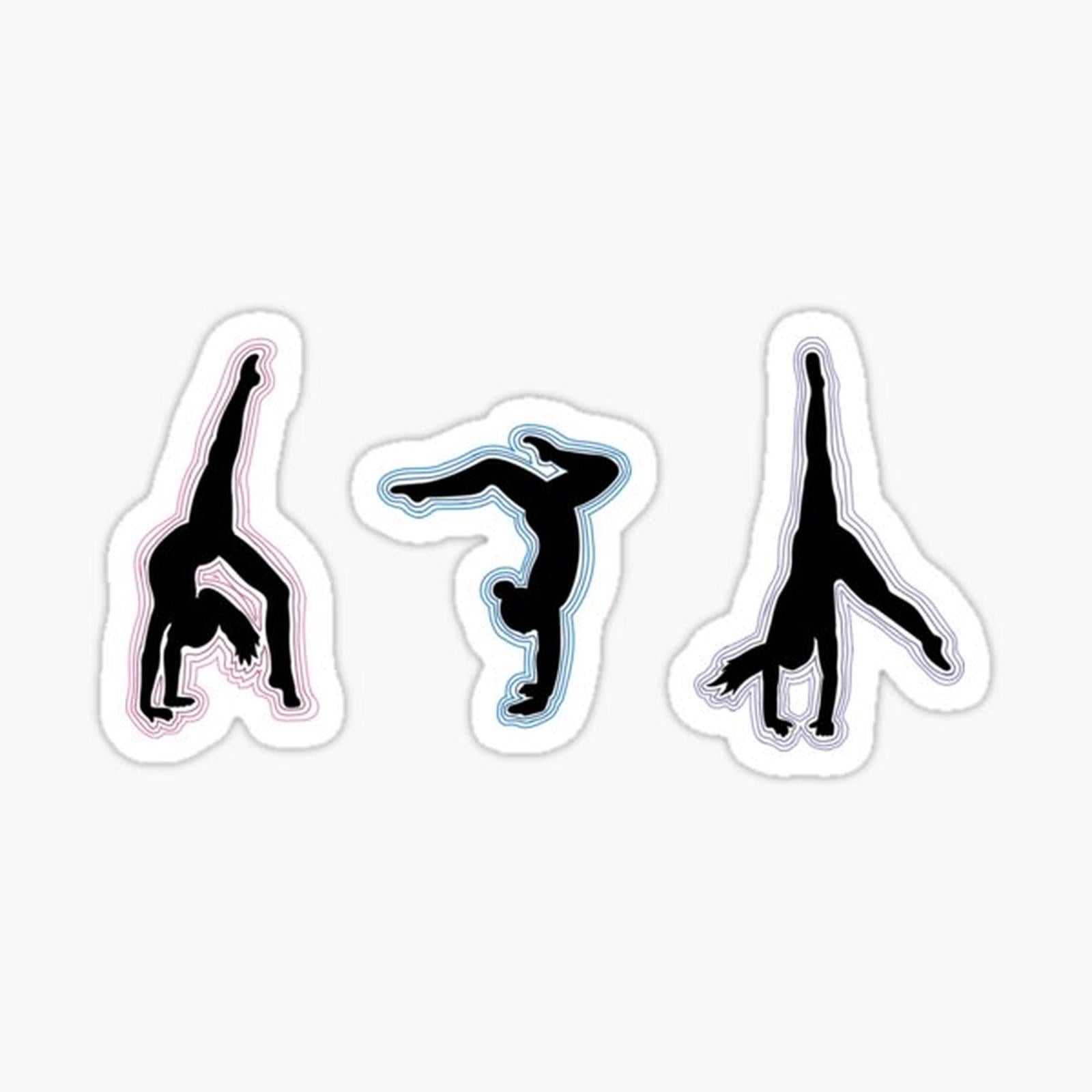 Gymnast silhouettes