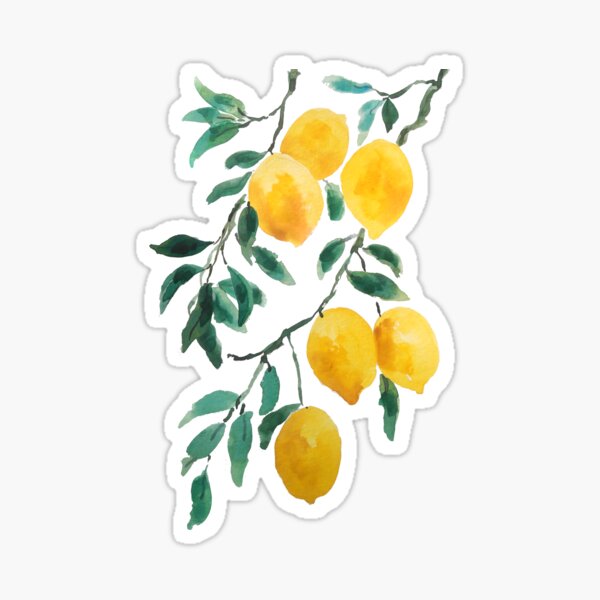 hand painted yellow lemon