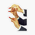Hands with lipstick