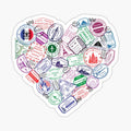 Heart Shaped Passport Travel Stamps