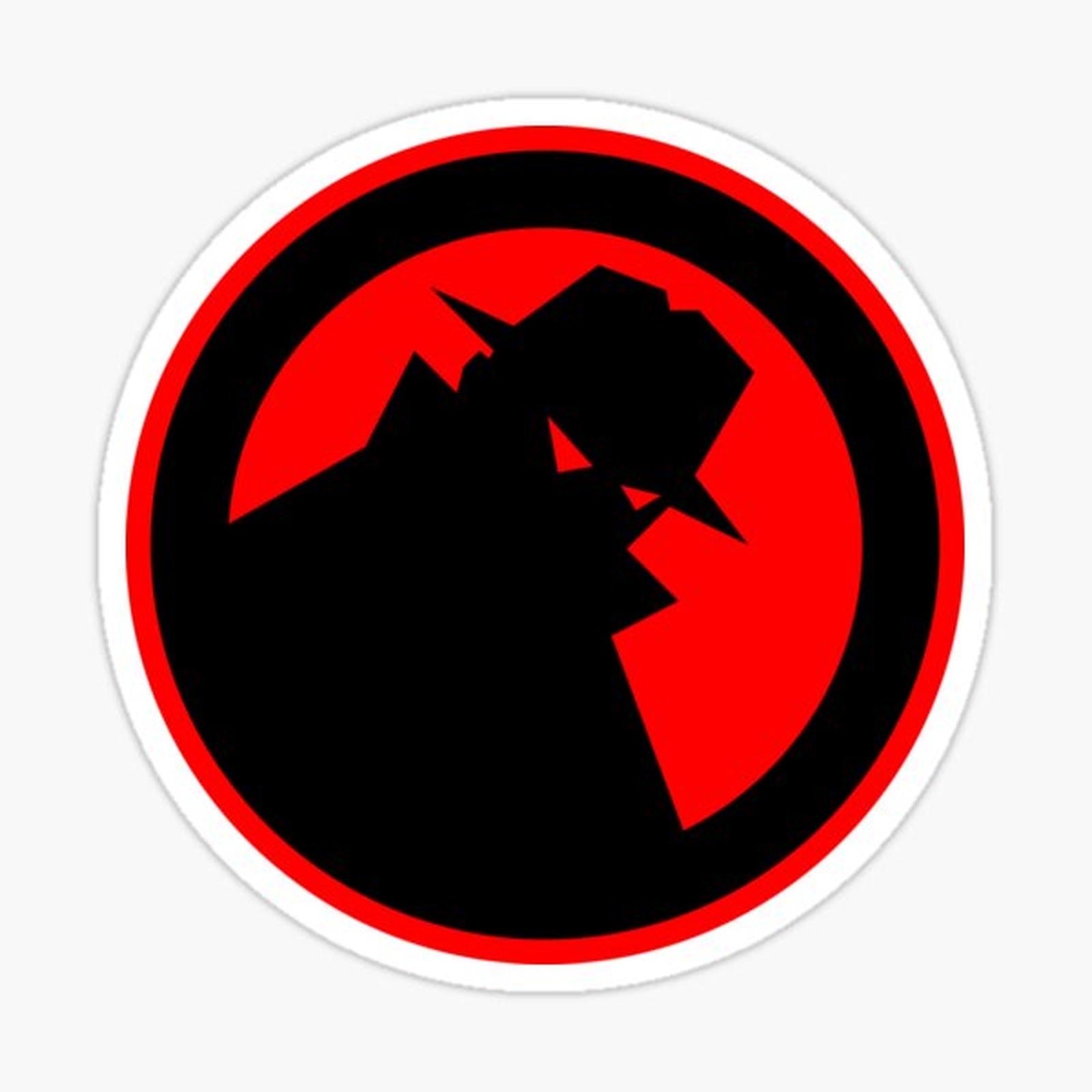 Hi-Res Black Hat Logo Sticker