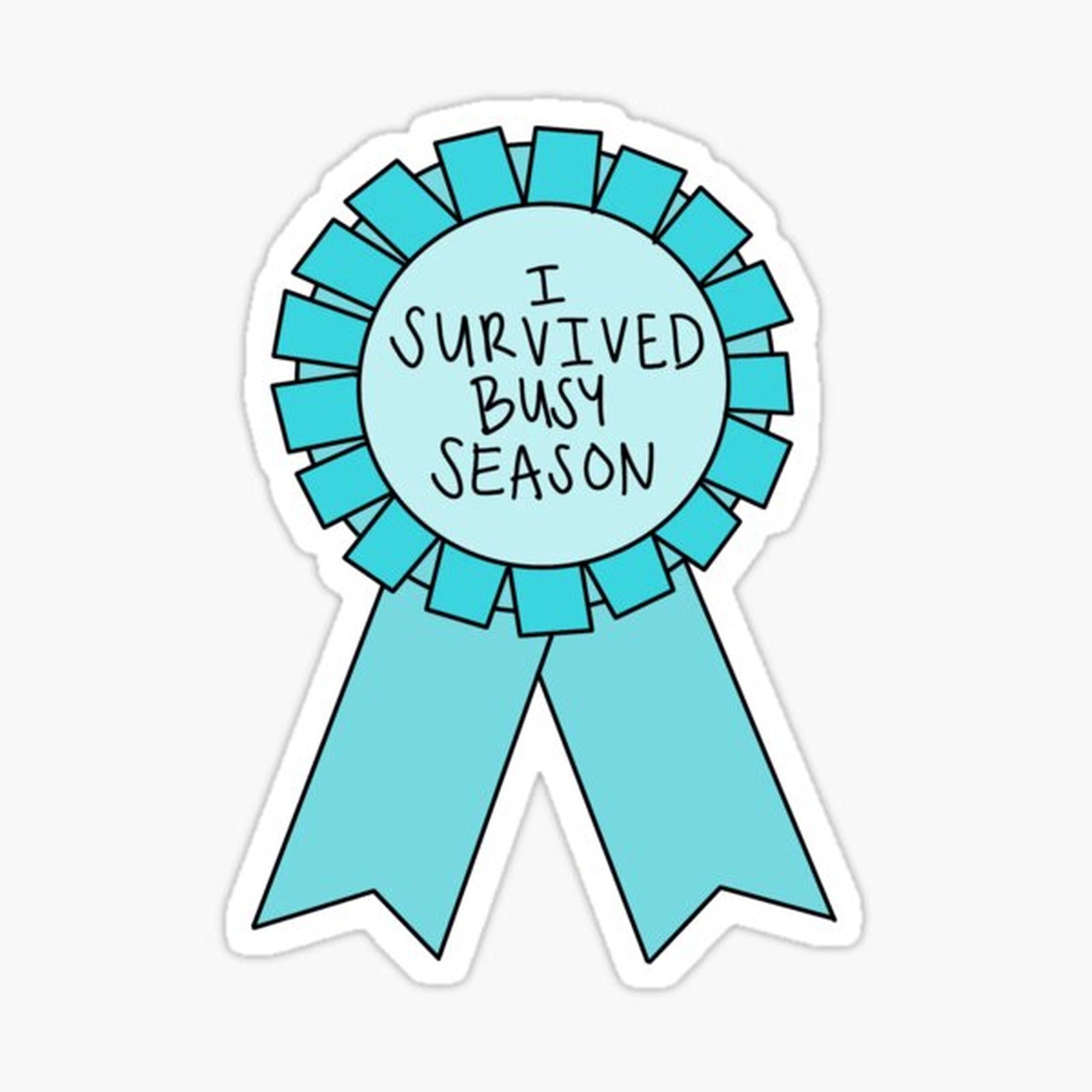 i survived busy season ribbon