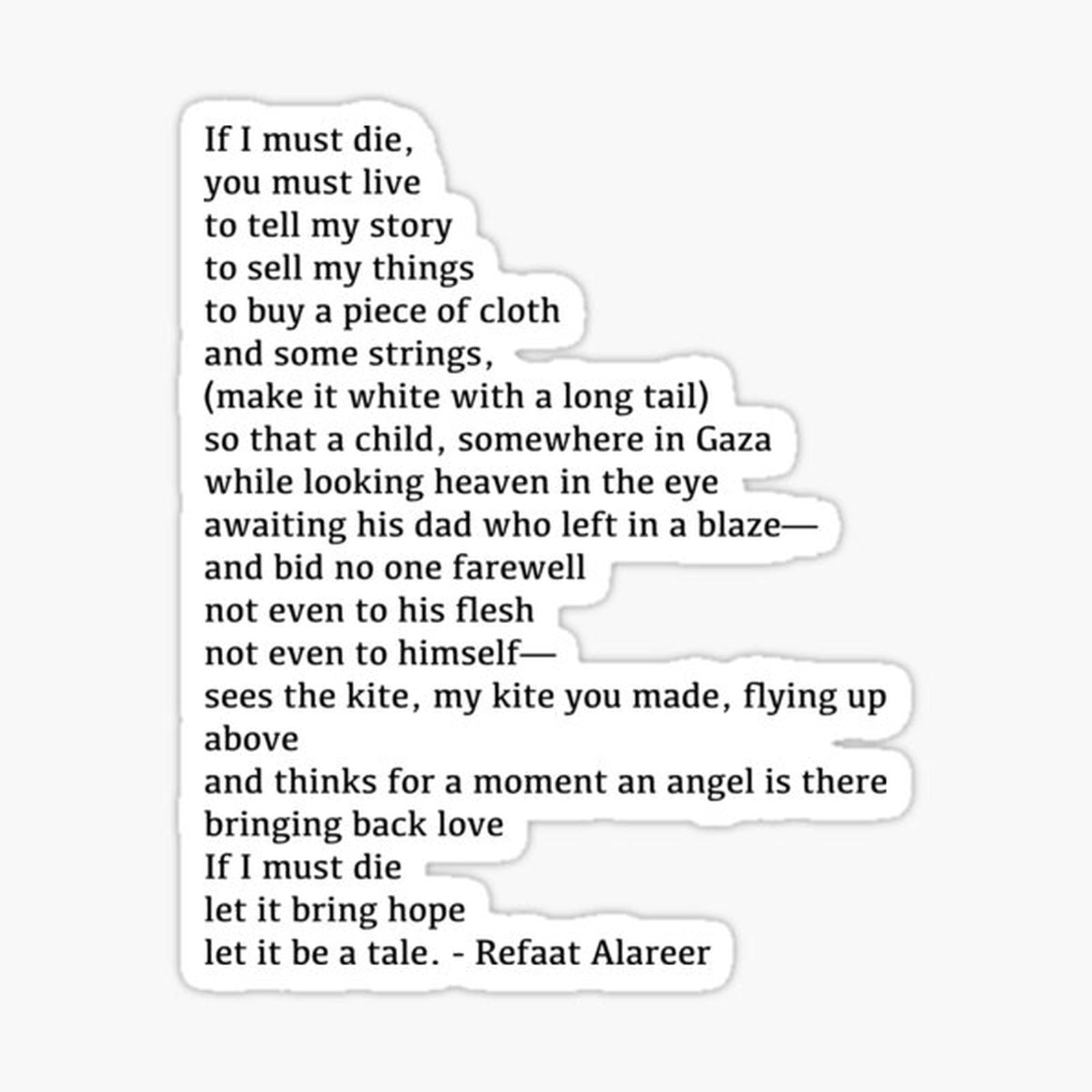 If I must die by Refaat Alareer _ Palestine
