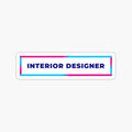 Interior Designer retro colorful frame