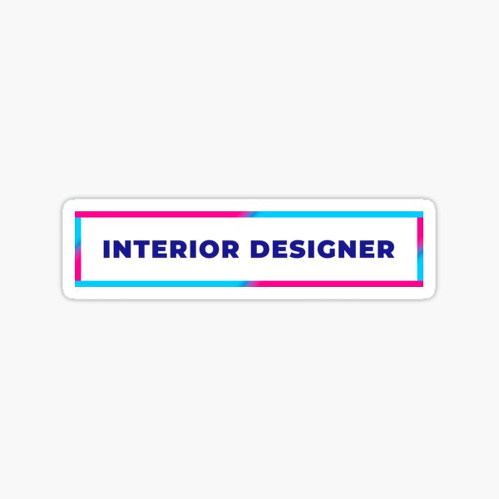Interior Designer retro colorful frame