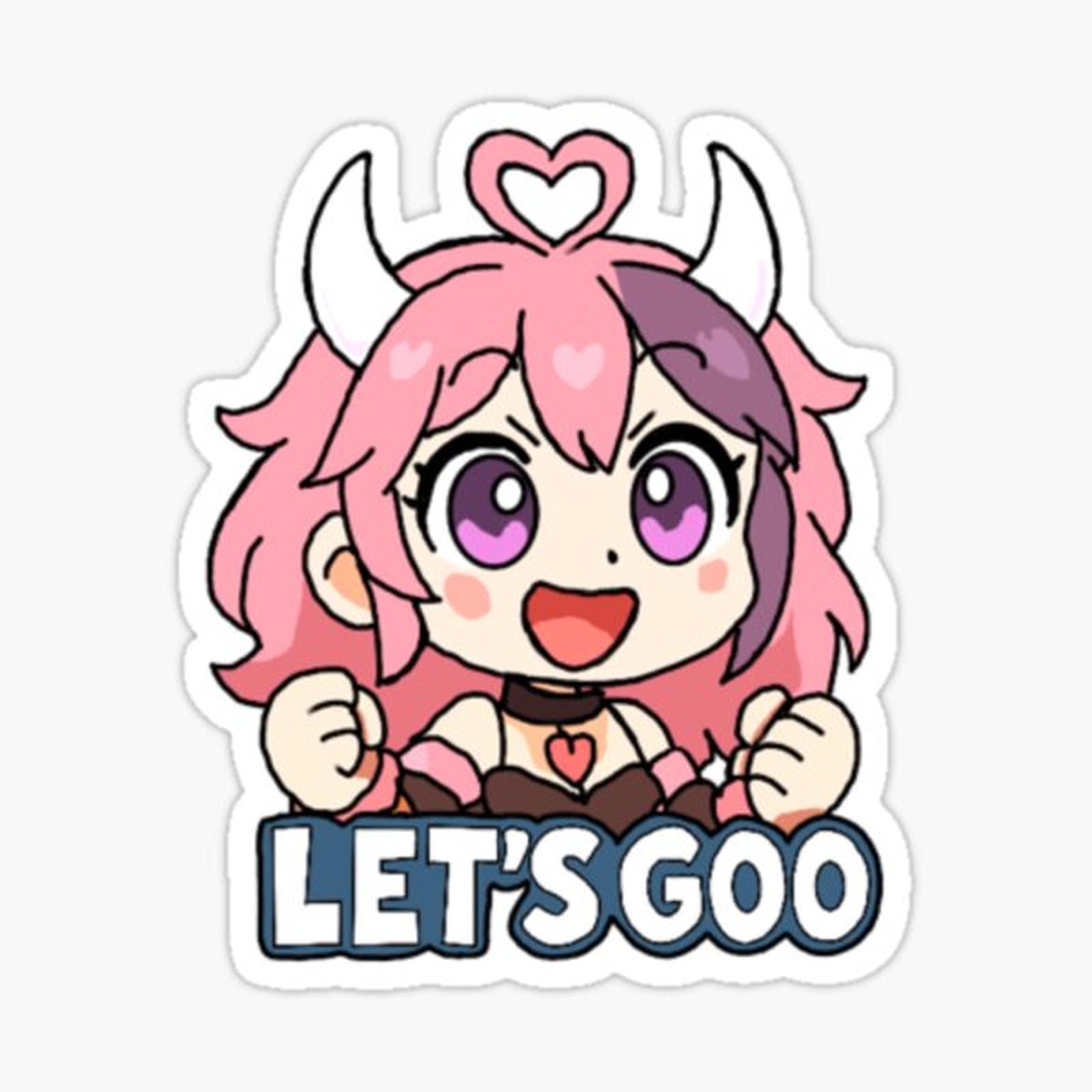 Ironmouse Mario Party Style Sticker _LET'S GOO_