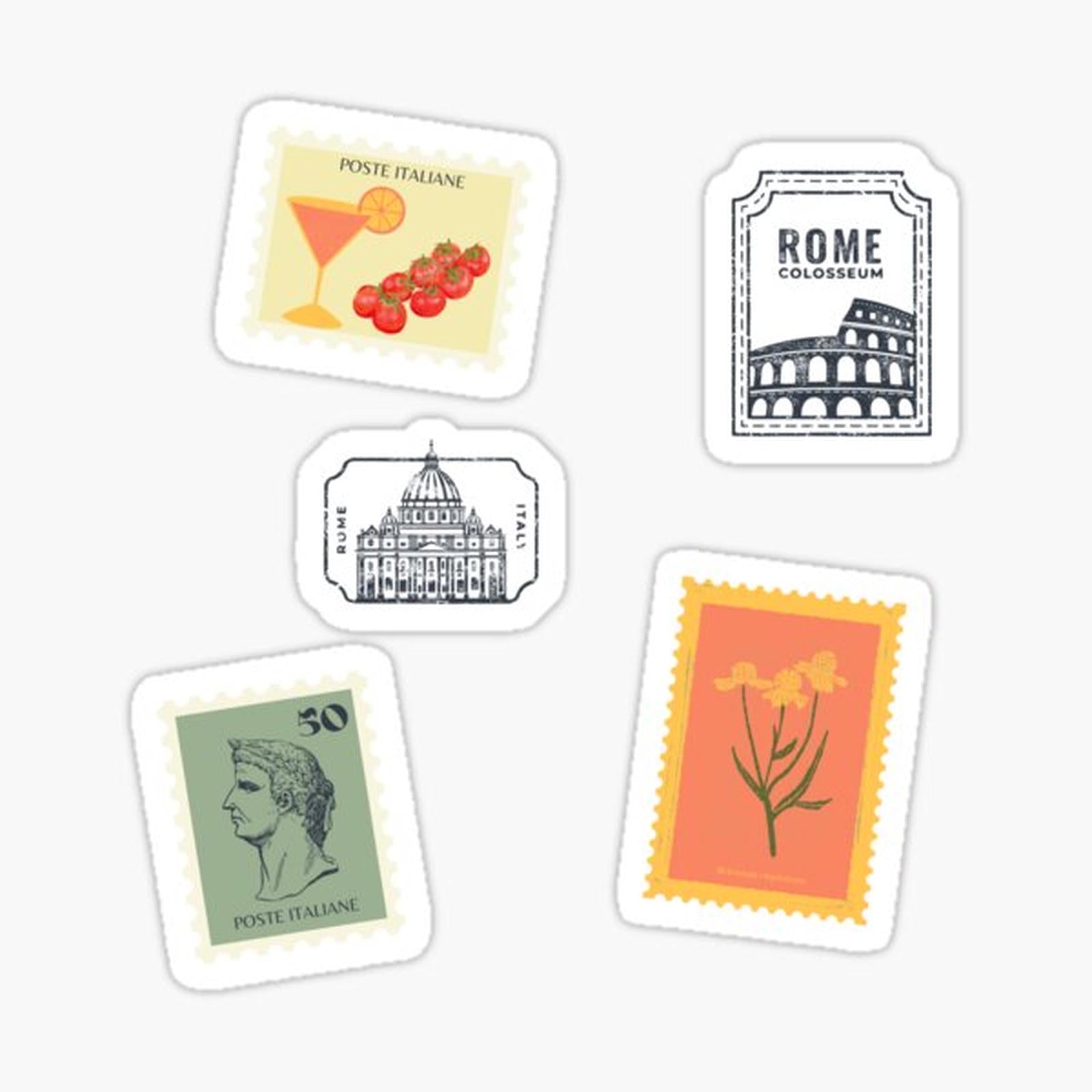 italy stamp sticker pack