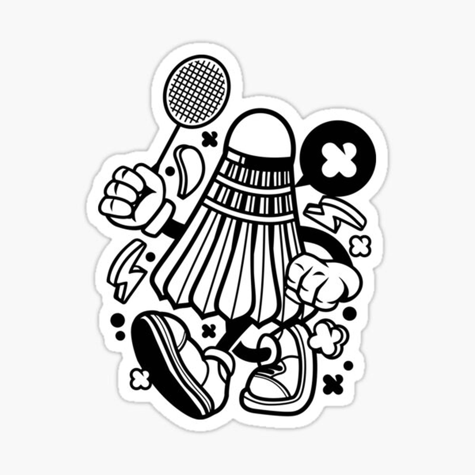 Badminton Shuttlecock Holding Racket