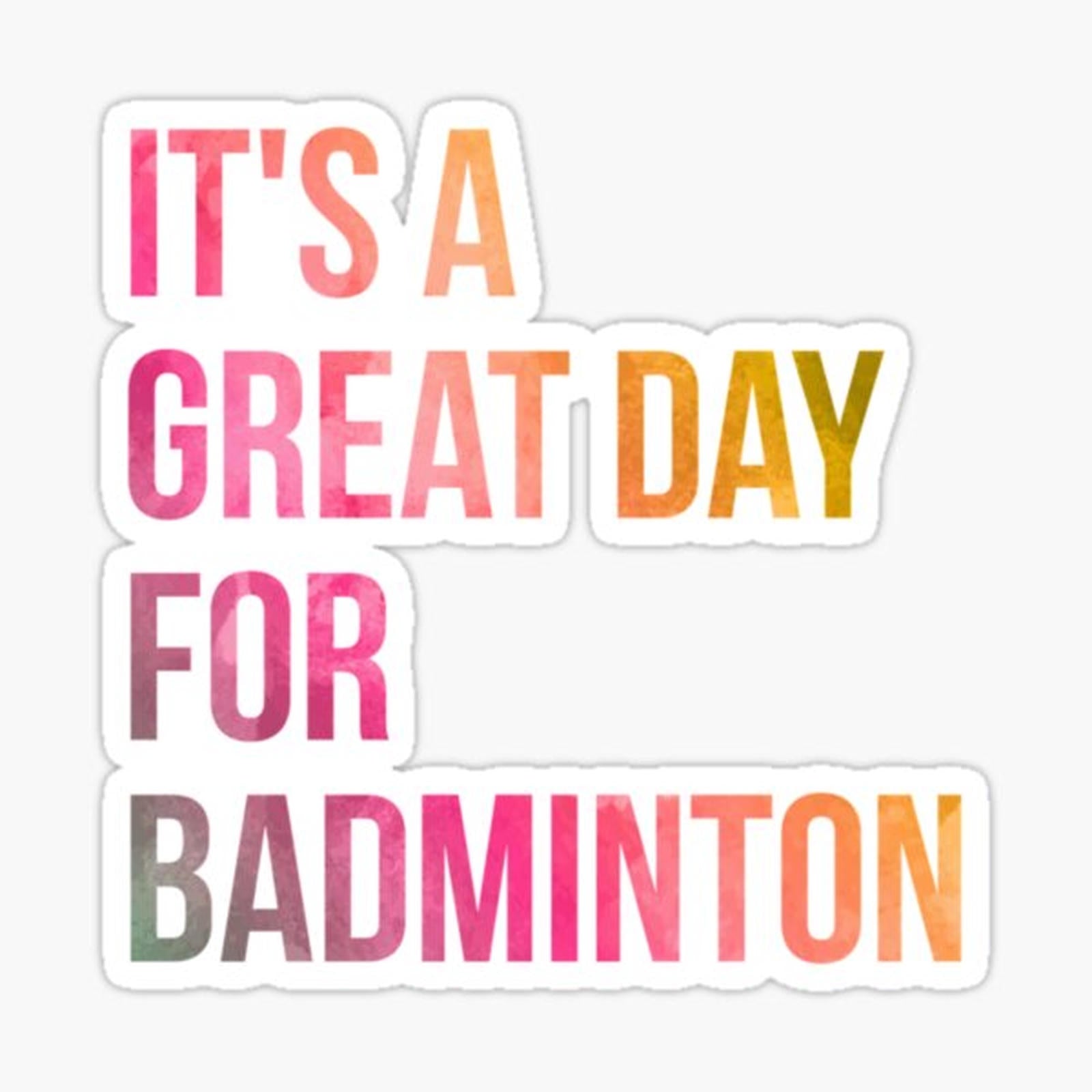 It's A Great Day For Badminton in Watercolor_ Perfect Gift_Badminton gift