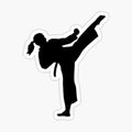 Karate girl woman