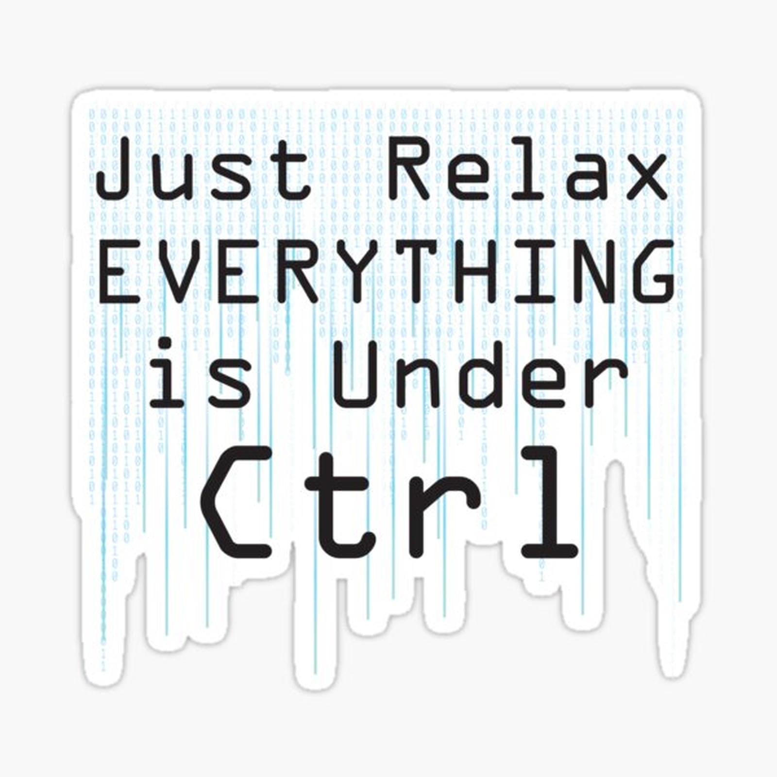 Just Relax Everything Is Under Ctrl