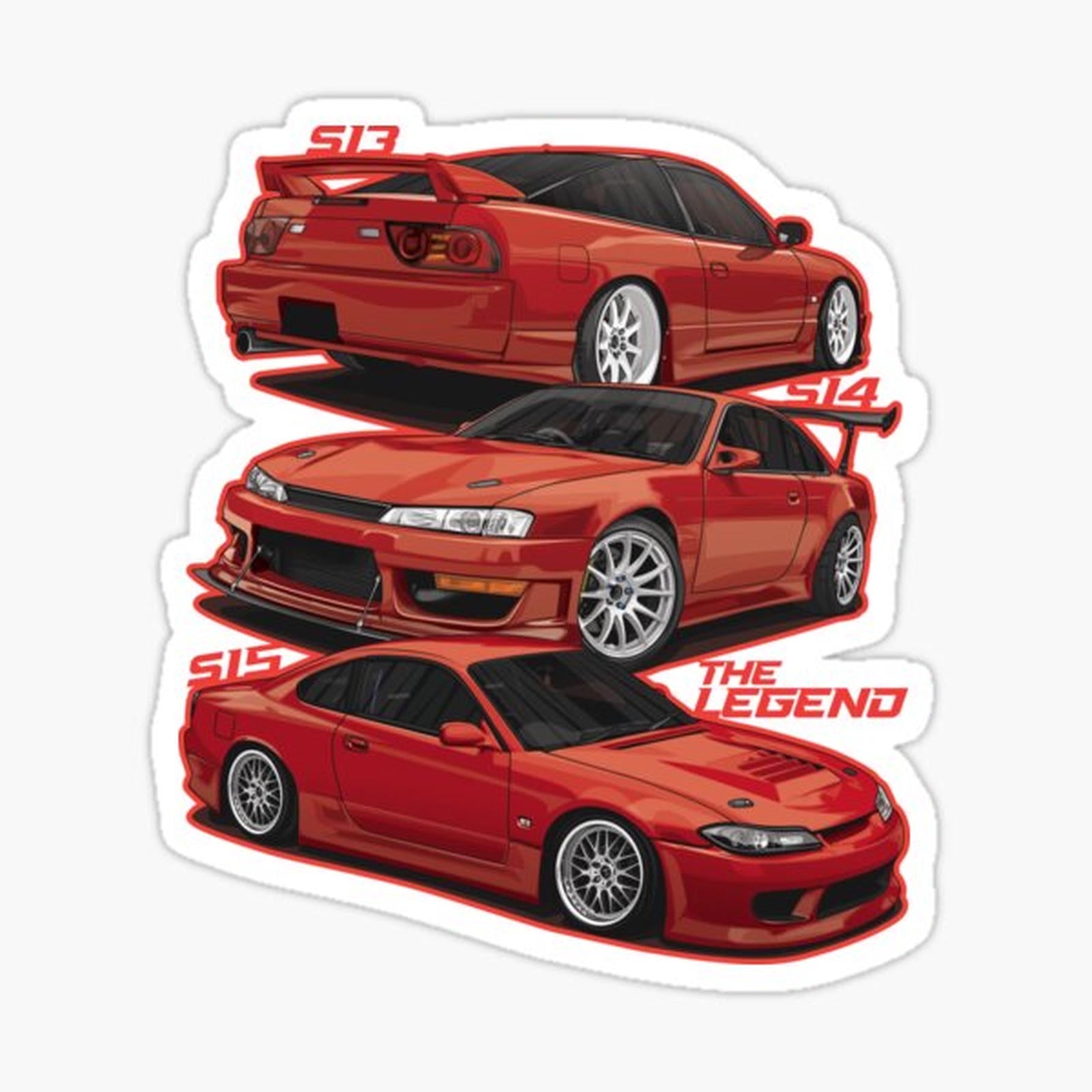 Legendary Silvia S13 S14 S15 - Timeless Automotive Heritage Art