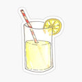 Lemonade Watercolor Illustration Sticker