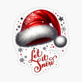 Let It Snow Santa Hat Design – Festive Red, Black, White & Grey