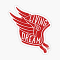 Living The Dream Winged Biker Helmet