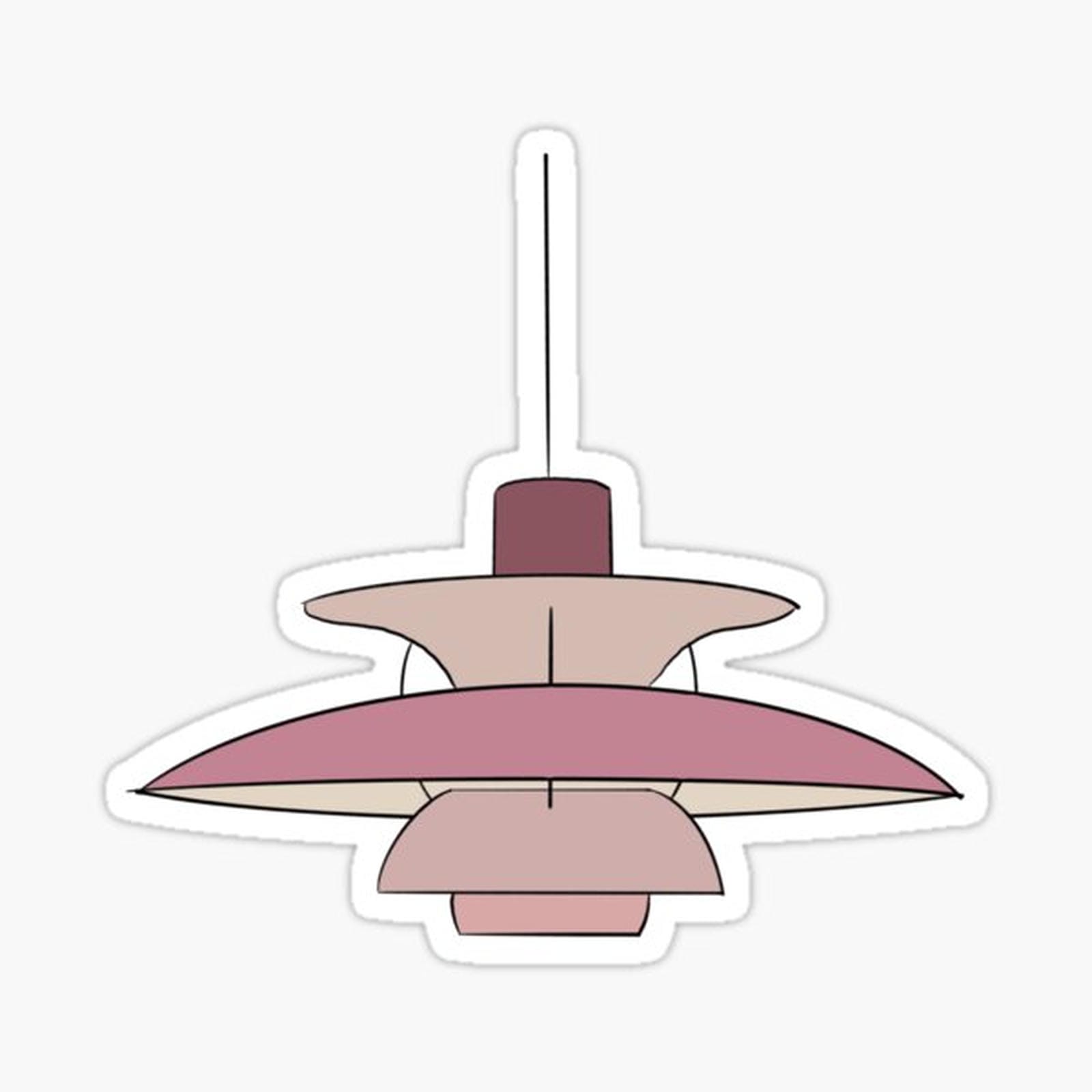 Louis Poulsen designer lamp in pink