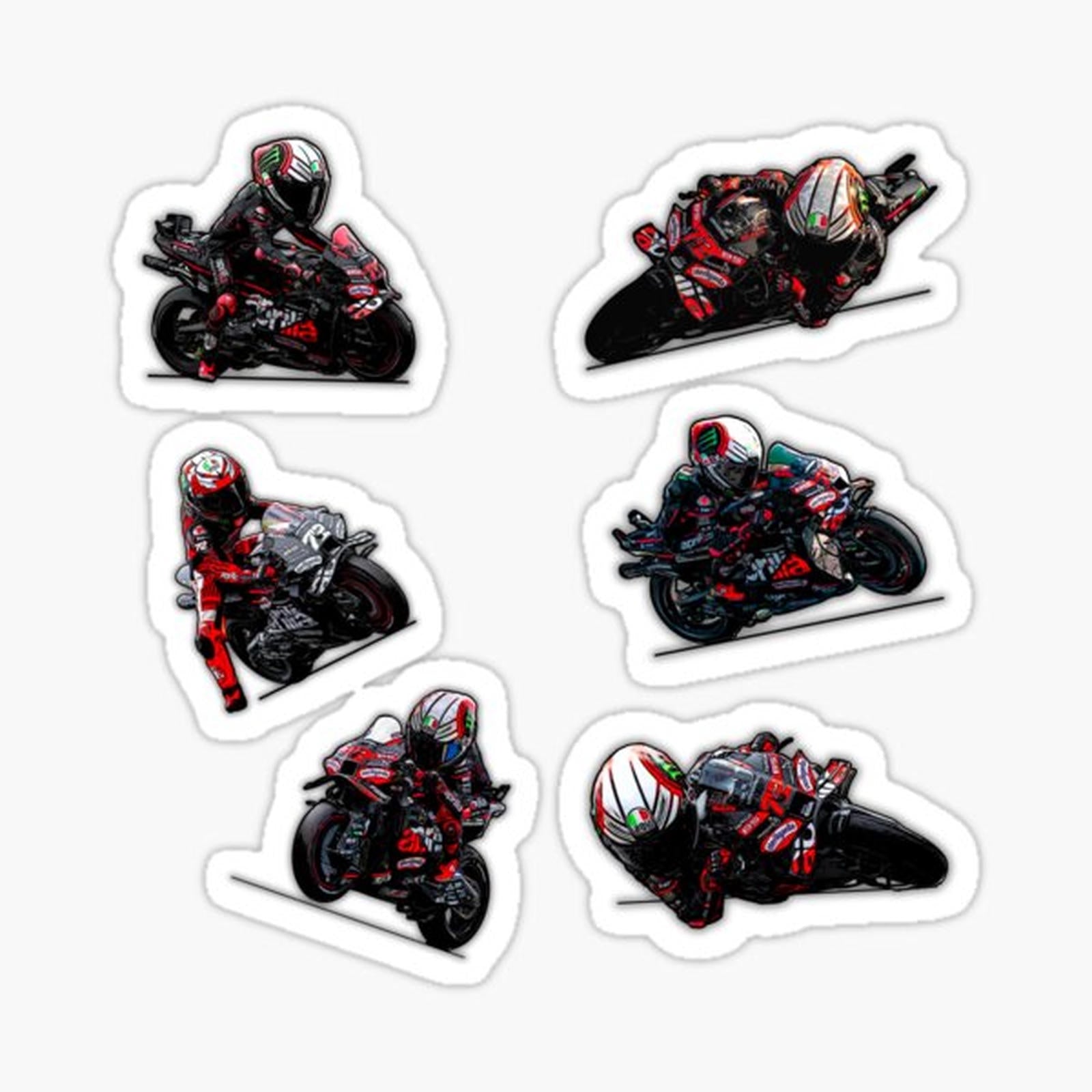 Marco Bezzecchi Sticker Pack _ Aprilia MotoGP Vinyl Stickers _ Racing Art Set