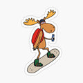 Marley the Moose Takes on Snowboarding