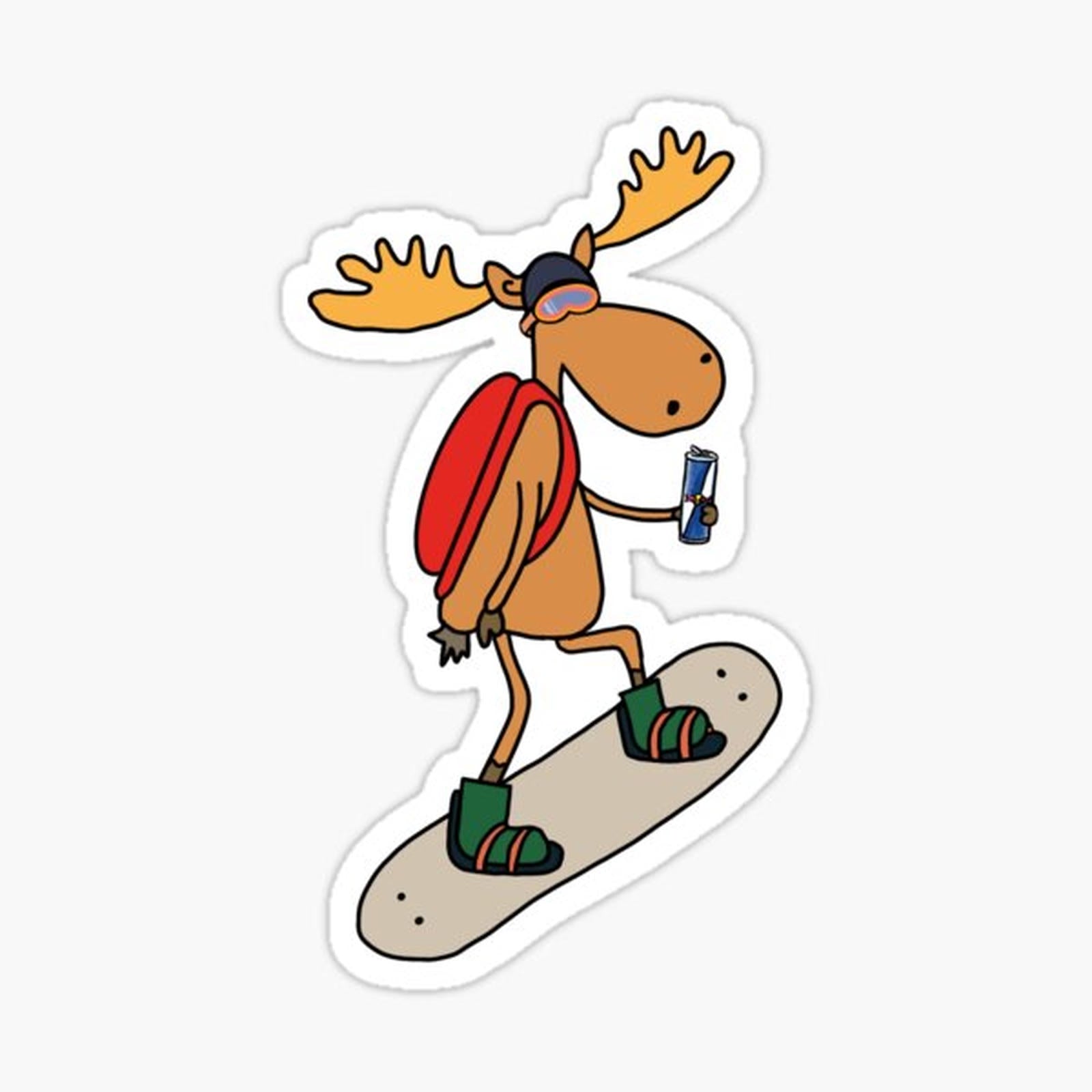 Marley the Moose Takes on Snowboarding
