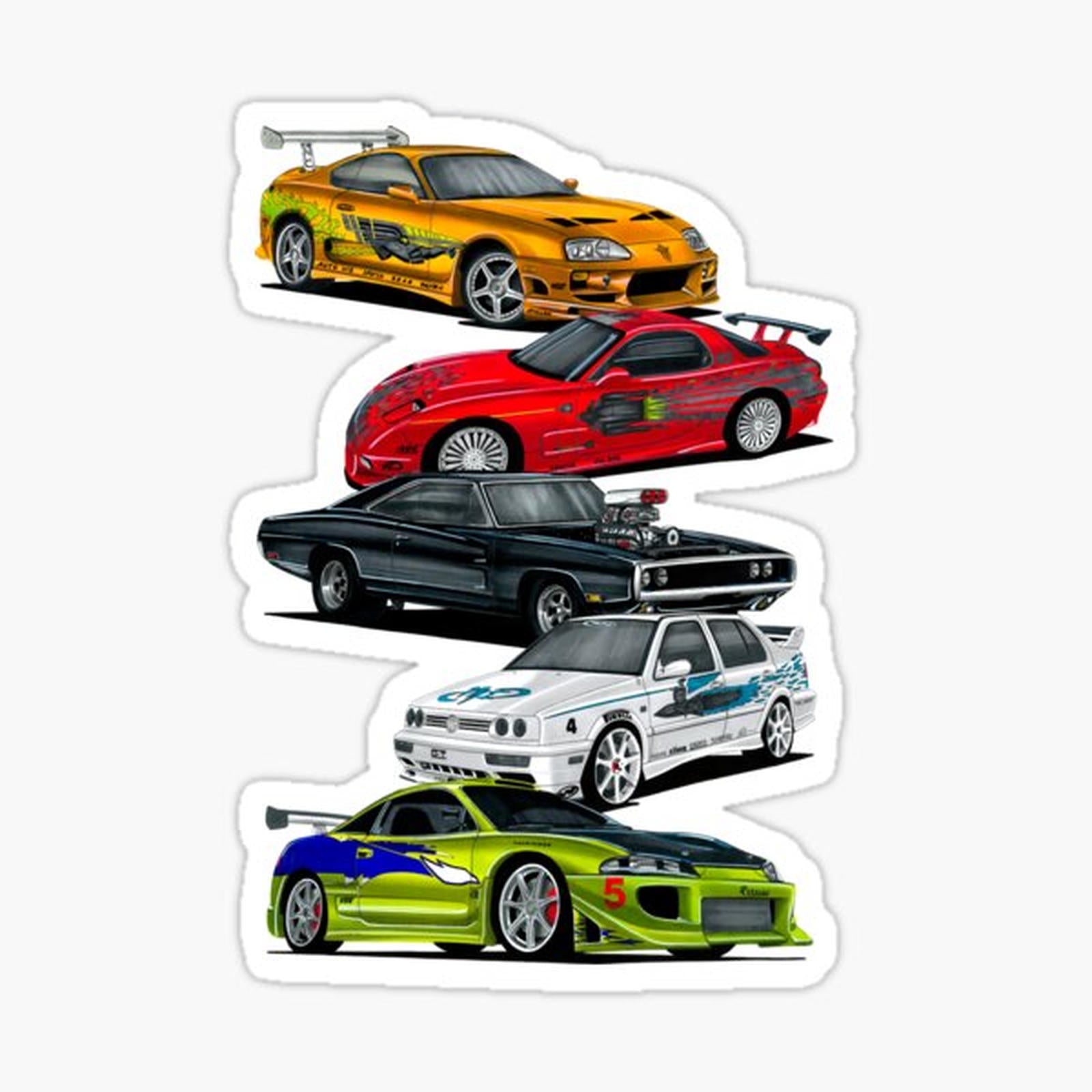 Mens Best Jdm Legendary Car From Movie 2Gz-Gte Supra A80 Rx-7 Fd American Muscle