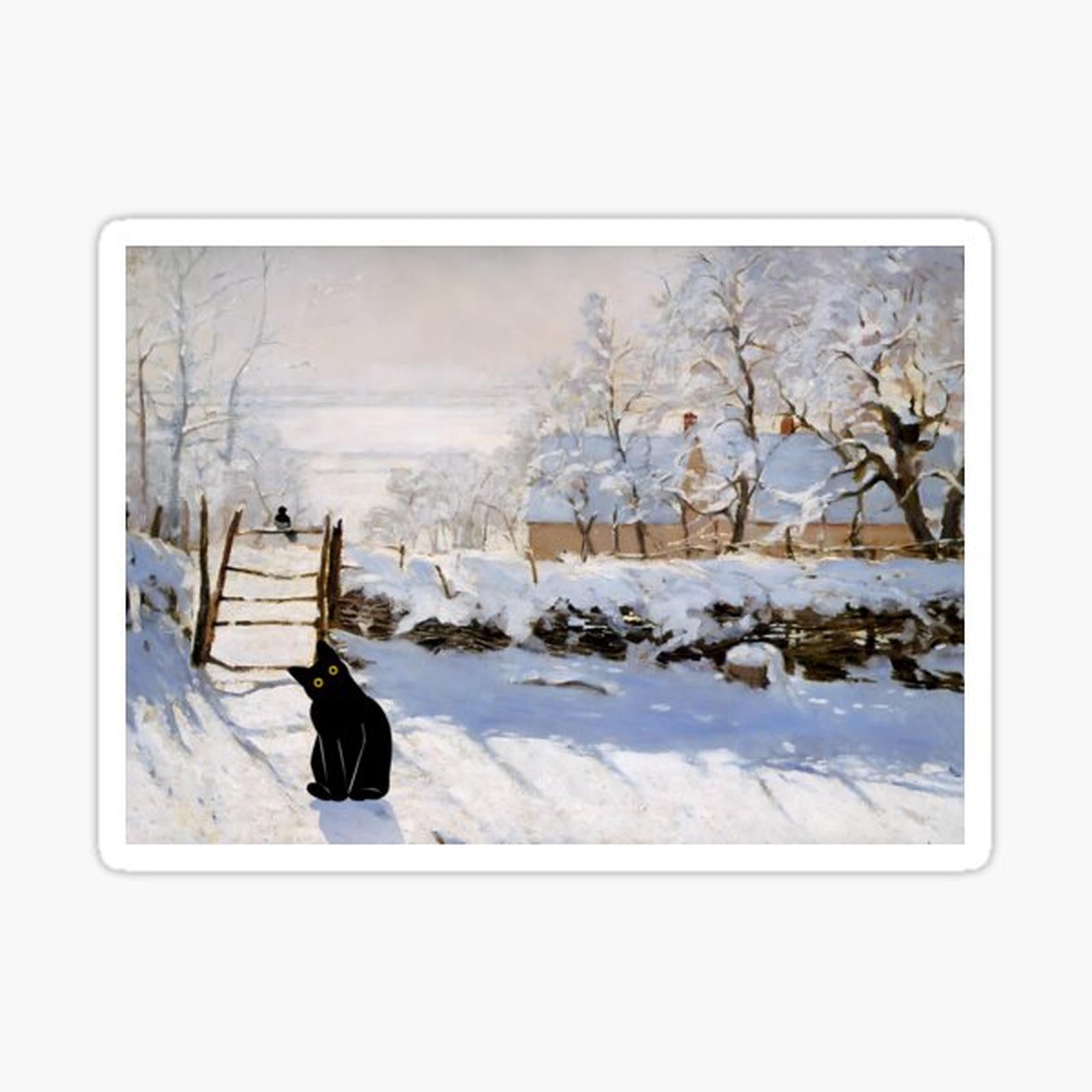 Monet Cat and The Magpie