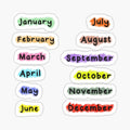 Monthly Stickers