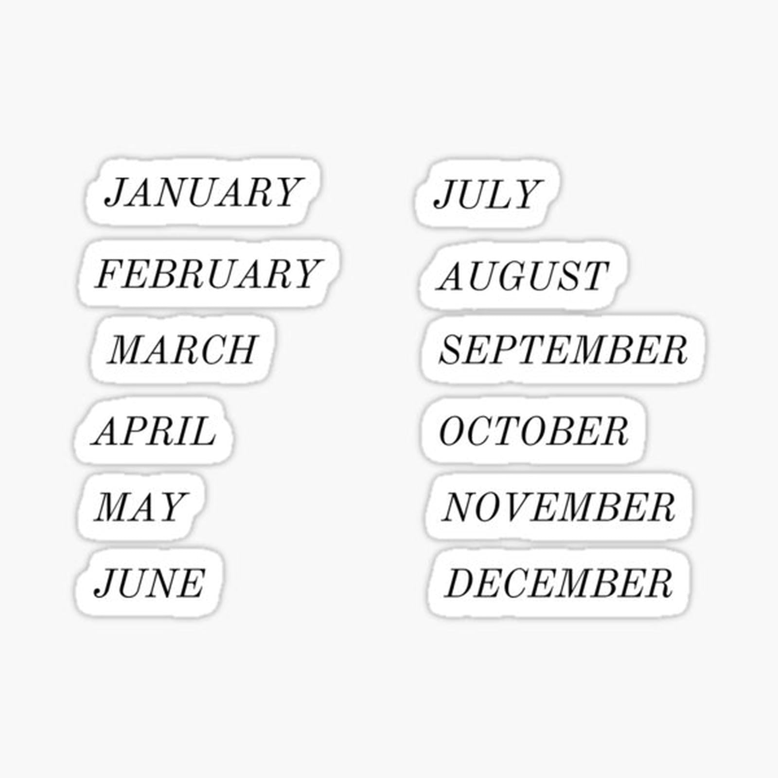 Months of the Year