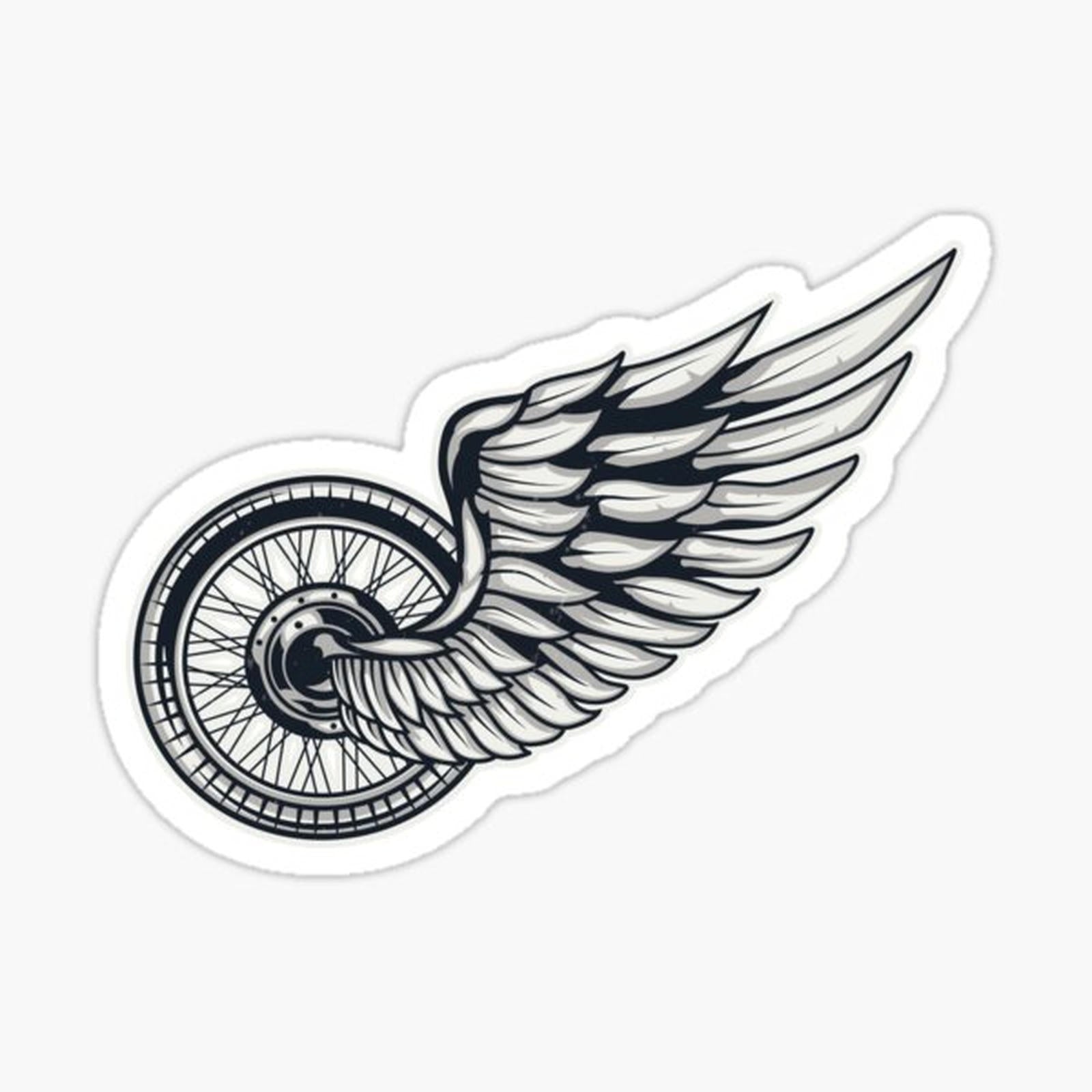 Motorcycle wheel with wings