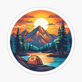 Mountain, camping, hiking