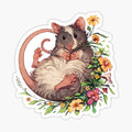 Mouse with flowers and plants