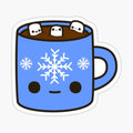Mug of hot chocolate with cute marshmallows